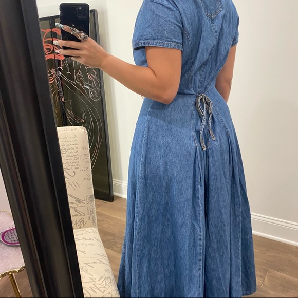 vintage denim maxi dress - Picture 5 of 7